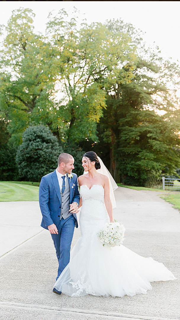 A must for the wedding checklist is making time for each other on your wedding day - Gaynes Park wedding venue
